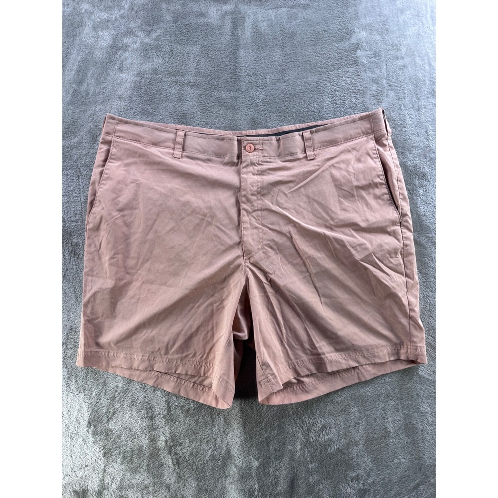 Pro Tour Mens 42 Golf Shorts Stretch Performance Casual Flat Front Tan‎ Pink